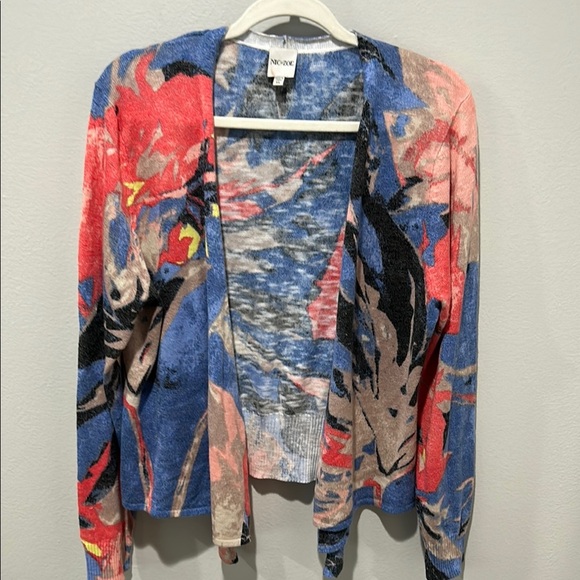 Nic and Zoe Colorful Abstract Cardigan - Picture 1 of 3